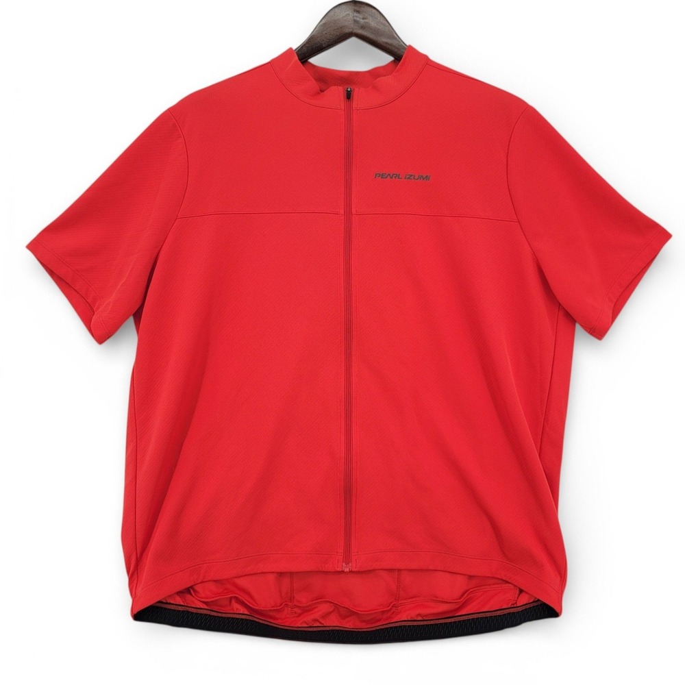 Pearl Izumi Cycling Jersey Mens XXL Red Full Zip Bike Shirt Performance EUC